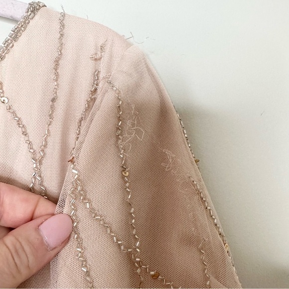 NWT Adrianna Papell 20W Pink Beaded Blouson Gown - Picture 8 of 11